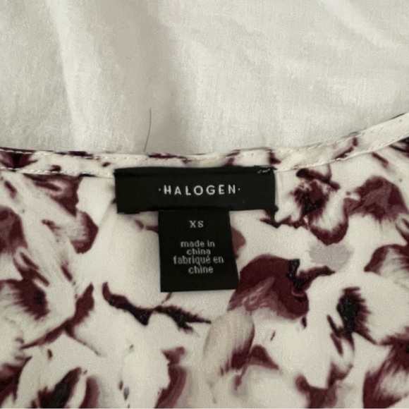 Halogen XS Cross Front Blouse Pattern Print White - Picture 8 of 8